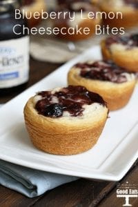 Blueberry Lemon Cheesecake Bites