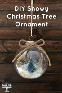 DIY Snowy Christmas Tree Ornaments- so easy to make and much cheaper than the pre-made version!