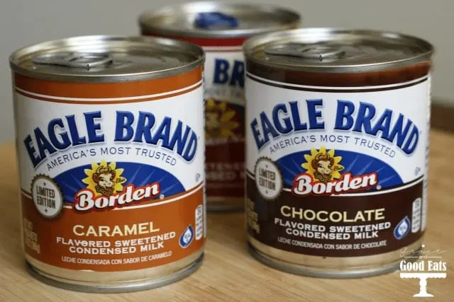 cans of Eagle Brand condensed milk