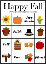 Fall Bingo Cards- Free Printable- Grace and Good Eats