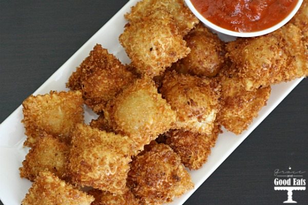 These Fried Ravioli are perfectly poppable and shareable as an appetizer or game day eat, but filling enough to serve with a salad for dinner.