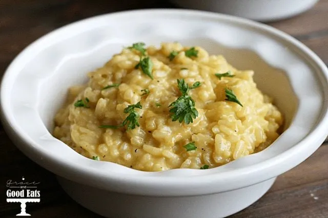 bowl of Parmesan risotto