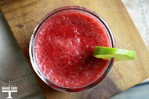 Raspberry Lime Agua Fresca- a delicious fruit infused sparkling water. Fruity with a little fizz.