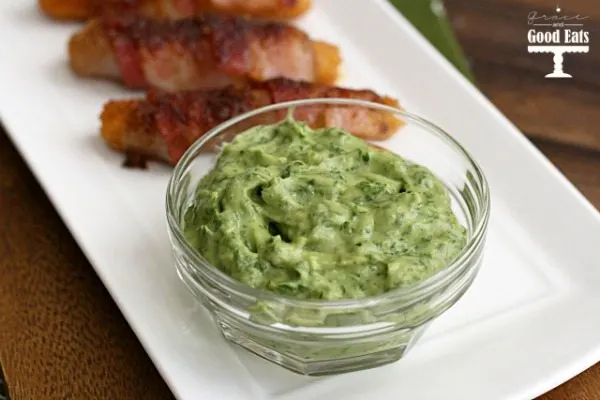 This Avocado Cilantro-Lime Dip is so good with chicken tenders, veggies, or chips!