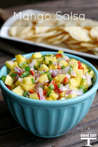 This Mango Salsa is refreshingly light and goes great with chips or crackers. Full of bright colors and bursts of flavor, it's perfect for a summer barbecue.