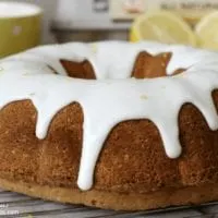 lemon bundt cake with thick lemon glaze