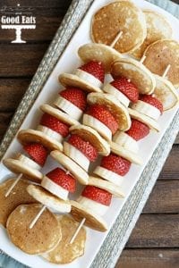 Strawberry Banana Pancake Skewers
