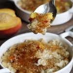 spoonful of peaches and cream oatmeal brulee