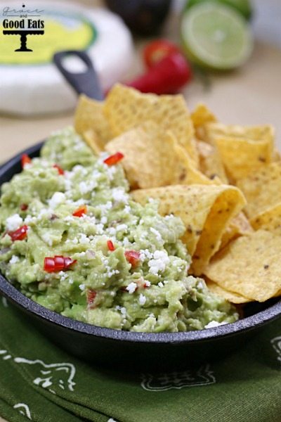 Cheese? Delicious. Guacamole? Delicious. Queso Fresco Guacamole- the most delicious thing ever! 