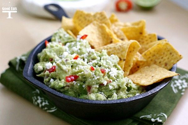 Cheese? Delicious. Guacamole? Delicious. Queso Fresco Guacamole- the most delicious thing ever! 