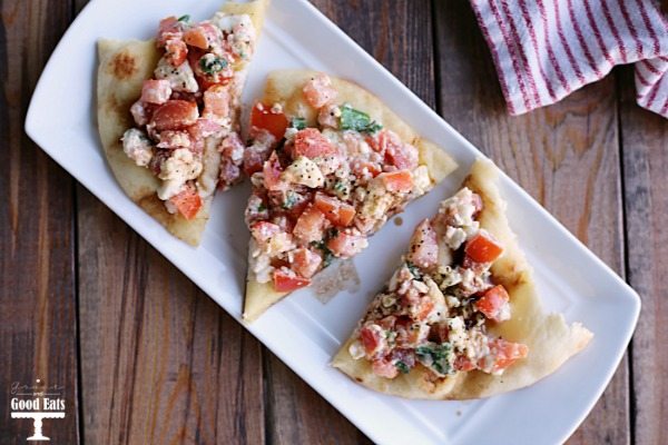 slices of Greek Feta Flatbread on a plate