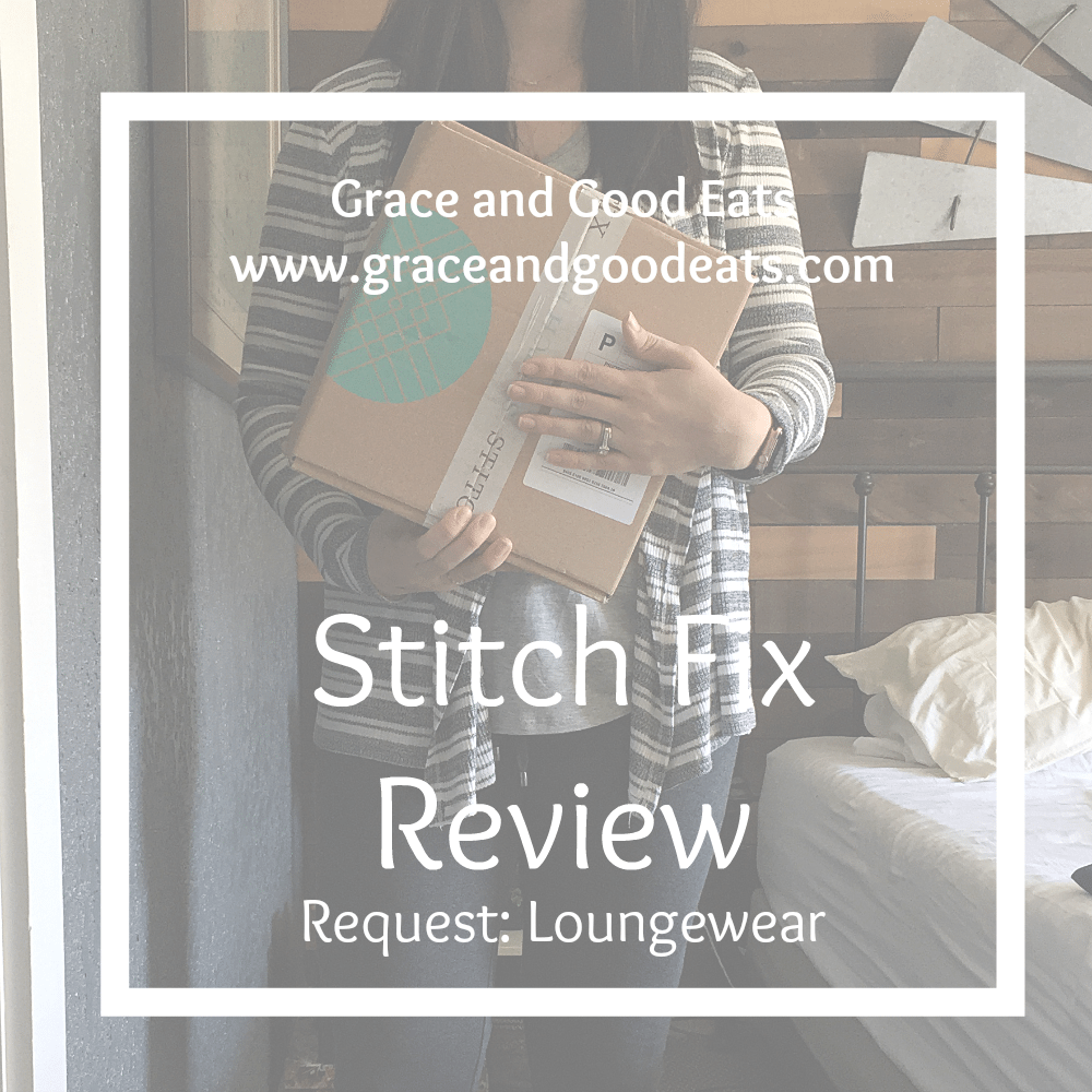 Sitch Fix Review: This month I requested loungewear. Stitchfix sent me the Campbelle Ribbed Knit Top, Danay Striped Open Drape Cardigan, Madrella Knit Pocket Tank, Colibri Solid Tab Sleeve Blouse, and Camilla Fleece Lined Drawstring Jogger Pants.