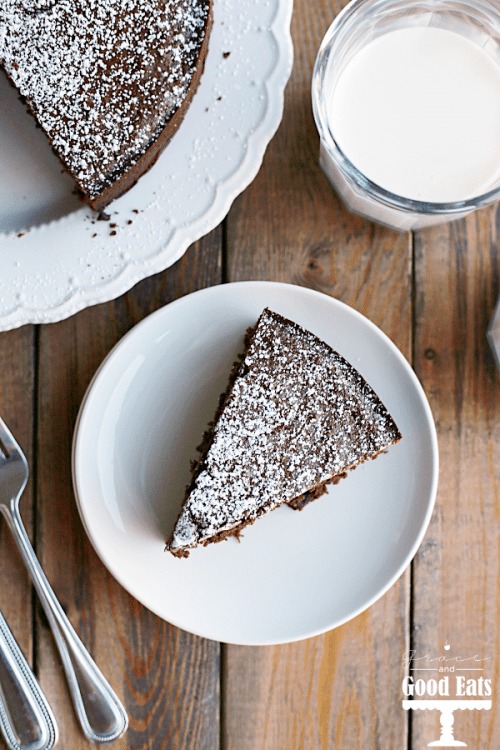 slice of one bowl chocolate cake on a white plate 