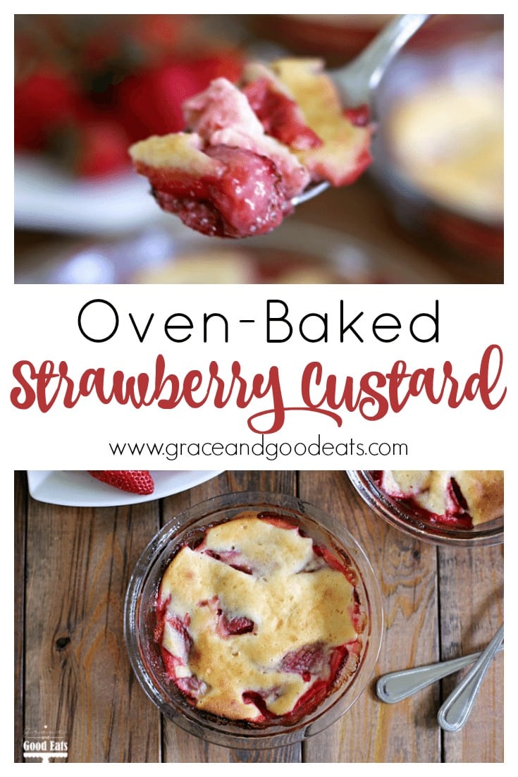 This simple custard recipe will become a family favorite! Use your favorite fruit with this baked egg custard for an easy and delicious dessert
