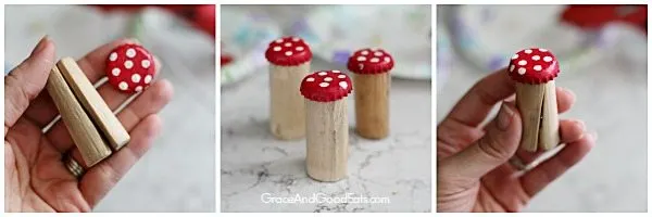 fairy garden bottle cap mushrooms