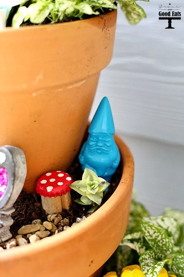 blue fairy garden gnome