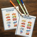 This free road trip vehicle scavenger hunt printable is a fun way to keep kids entertained in the car.  Great for preschoolers!