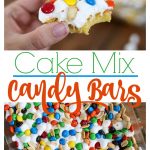 Make these quick and easy Cake Mix Candy Bars by topping a cake-mix crust with marshmallows, milk chocolate candies, and peanuts.