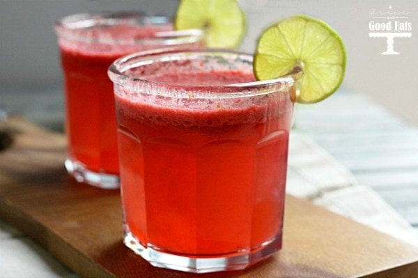 Raspberry Lime Agua Fresca- a delicious fruit infused sparkling water. Fruity with a little fizz.