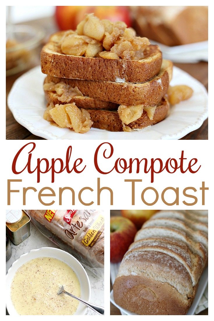 This Apple Compote French Toast brings the flavors of fall to a classic breakfast treat. Delicious all on its own but you can't go wrong with a drizzle of real maple syrup!