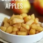 These simple three ingredient sautéed cinnamon apples are Paleo, Vegan, and Whole30 compliant. No added sugar or sweeteners, dairy free, gluten free and DELICIOUS!