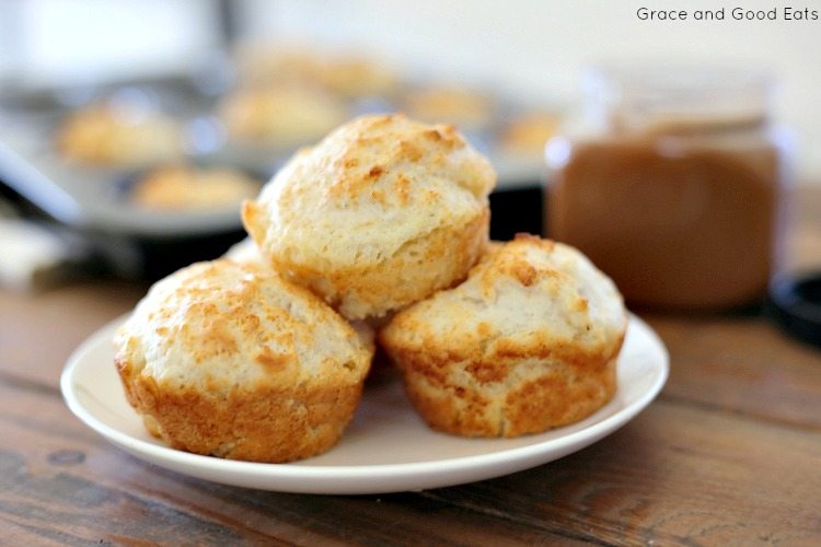 pile of 7 up biscuits on a white plate 