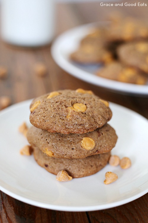 butterscotch cookies on a plate