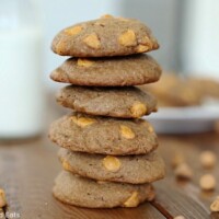 These homemade Butterscotch Cookies are dense and cakey, and bursting with rich butterscotch chips.