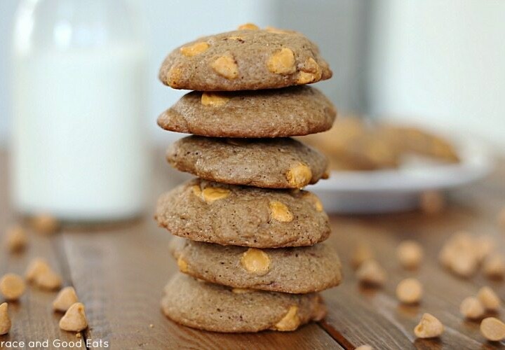 These homemade Butterscotch Cookies are dense and cakey, and bursting with rich butterscotch chips.