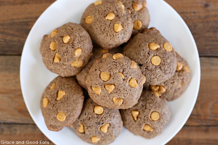 plate full of homemade butterscotch cookies