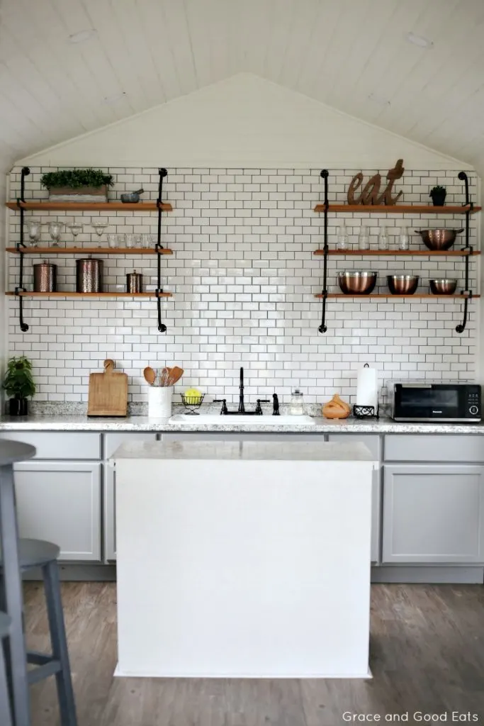 farmhouse she shed tiny kitchen