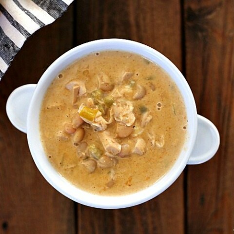 This White Chicken Chili Soup is full of white beans, savory spices, and tender chicken. Use homemade bone broth for an even richer depth of flavor.