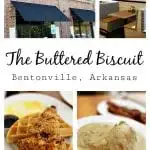 During a recent trip to Northwest Arkansas, I stopped for breakfast at The Buttered Biscuit- where they serve up an "honest breakfast that invites guests to be real."  With a menu full of classics like biscuits and gravy, shrimp and grits, and buttermilk pancakes along with trendy options like chicken and waffles, black bean cakes, and acai bowls, The Buttered Biscuit is a must stop in Bentonville. 