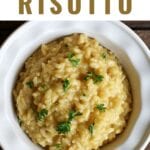 This creamy Parmesan Risotto is perfect as a first course or side dish. Serve it alongside a pan-seared steak, add scallops, or toss in mushrooms to make this a delicious meal.