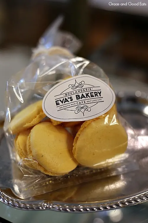 bag of Eva's Bakery macarons