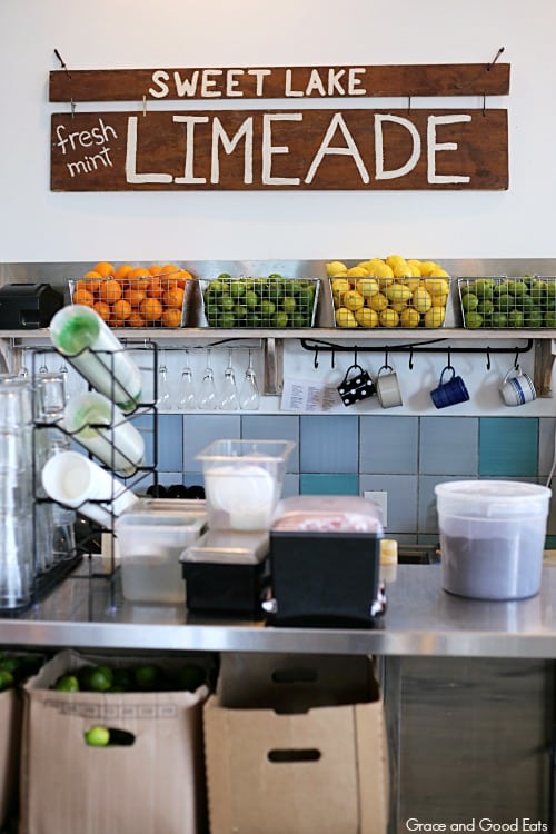 juice counter at Sweet Lake Biscuits and Limeade