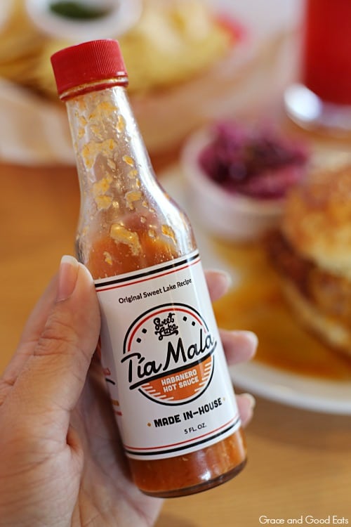 bottle of Tia Mala hot sauce