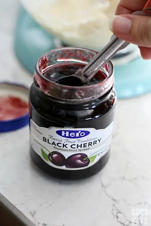 opened jar of Black Cherry Hero Fruit Spread
