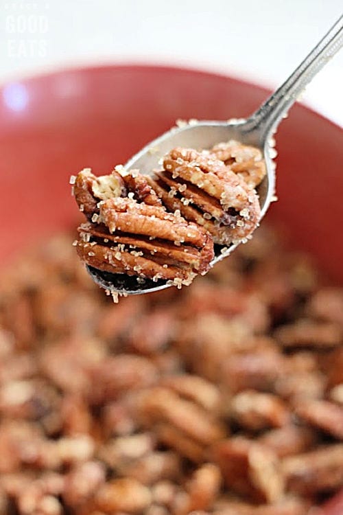 spoonful of sugared pecans 