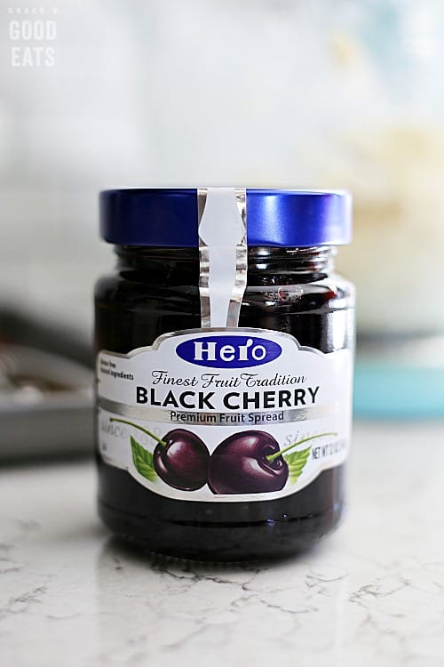 jar of black cherry Hero Fruit Spread