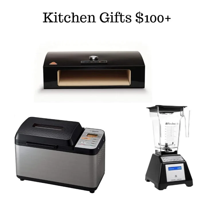 picture of an oven box, bread maker, and Blendtec blender
