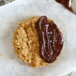 no bake peanut butter oatmeal cookies with chocolate and sea salt