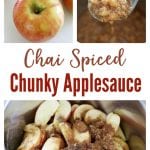 Chai Spiced Chunky Applesauce that is full of flavor and only takes five minutes to make using a pressure cooker.  Use this basic recipe to customize the flavor and texture to your preference.