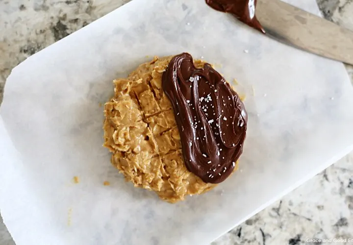 peanut butter oatmeal cookie dipped in chocolate