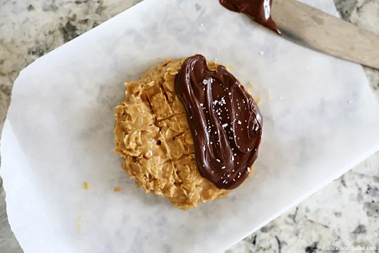 peanut butter oatmeal cookie dipped in chocolate