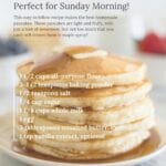 Pancake Recipe made with simple ingredients that takes only a few minutes time.  Load these perfect homemade pancakes up with fresh fruit or drown them in your favorite maple syrup.