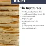 Pancake Recipe made with simple ingredients that takes only a few minutes time.  Load these perfect homemade pancakes up with fresh fruit or drown them in your favorite maple syrup.