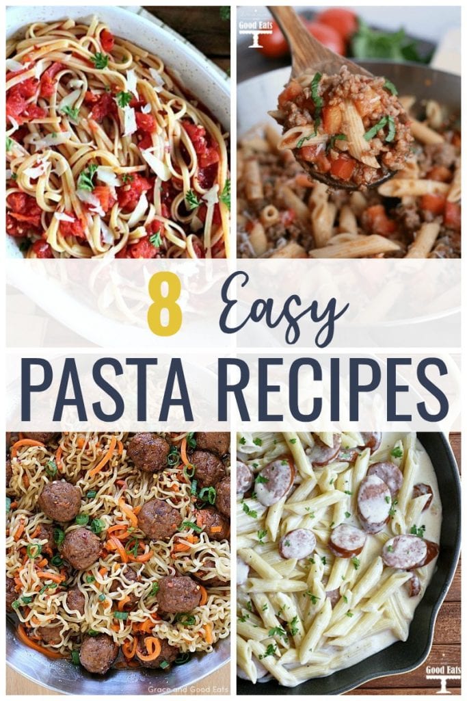 These Easy Pasta Dishes are perfect for busy week nights! Make homemade lasagna without ricotta or a simple sausage Alfredo that even your picky eaters will love.