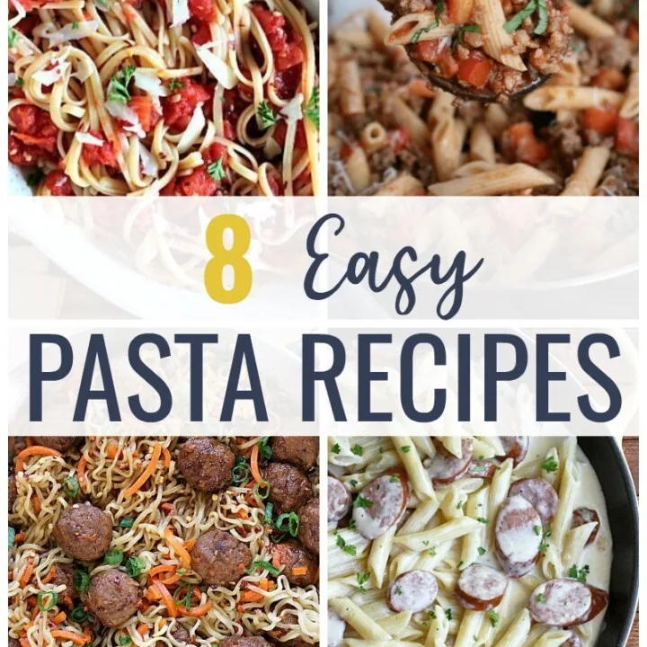 These Easy Pasta Dishes are perfect for busy week nights! Make homemade lasagna without ricotta or a simple sausage Alfredo that even your picky eaters will love.