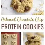 Protein Cookie Recipe | Tired of dry protein cookies that taste artificially sweetened?  These chocolate chip protein cookies taste just like the real thing but with added protein!